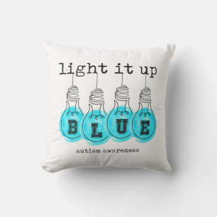 Light It Up Blue Autism Awareness Premium T-Shirt1 Cushion