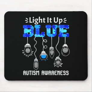 Light It Up Blue Autism Awareness Support Mouse Pad