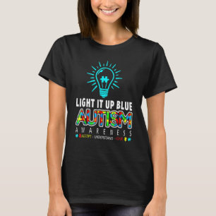 Light It Up Blue Autism Awareness Tee Puzzle Piece