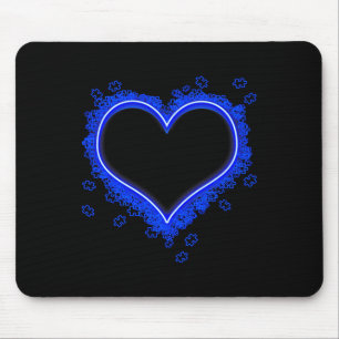 Light It Up Blue Autism Heart Puzzle Pieces Autism Mouse Pad