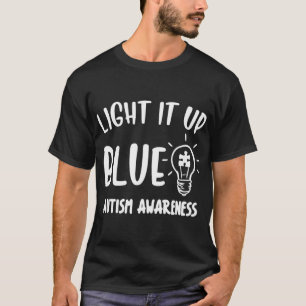 Light It Up Blue Autism Shirt shirt for family, au
