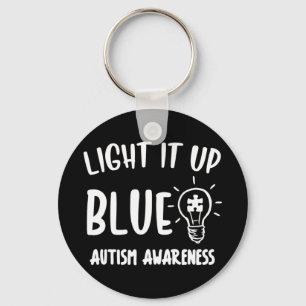 Light It Up Blue Autism Shirt shirt for family, au Key Ring