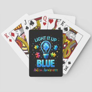 Light It Up Blue Autistic Autism Awareness Playing Cards