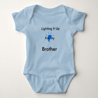 Light it up blue (brother) Creep Baby Bodysuit