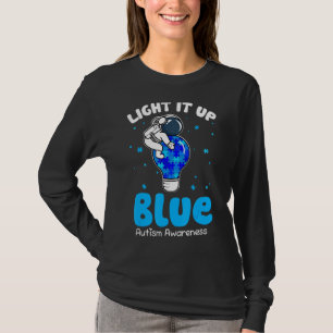 Light It Up Blue Puzzle Piece Autism Awareness T-Shirt