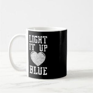 Light It Up Blue shirt Autism Awareness Puzzle Pie Coffee Mug