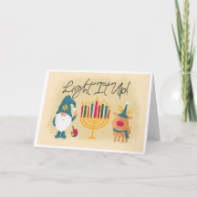 Light It Up Hanukkah Card