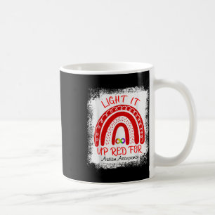 Light It Up Red For Autism Awareness Acceptance Re Coffee Mug