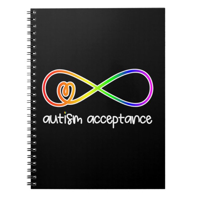 Light it up Red, REDinstead , Autism-Acceptance pr Notebook (Front)