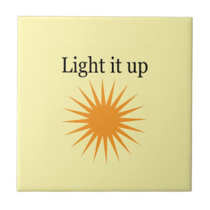 Light it up, yellow ceramic tile