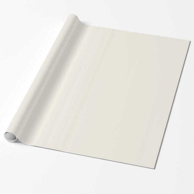 Light Ivory Beige Solid Trend Colour Background Wrapping Paper (Unrolled)