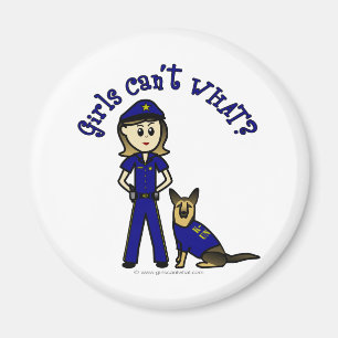 Light K-9 Police Officer Magnet