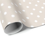 Light Khaki | White Polka Dot Wrapping Paper<br><div class="desc">This classic polka dot gift wrapping paper is perfect for your gifting needs! Wrap a birthday gift, baby shower gift, bridal shower gift, wedding gift, or gift for any other special occasion. It's also a wonderful choice for wrapping paper crafts : wrapping paper envelopes, wrapping paper bunting, wrapping streamers or...</div>