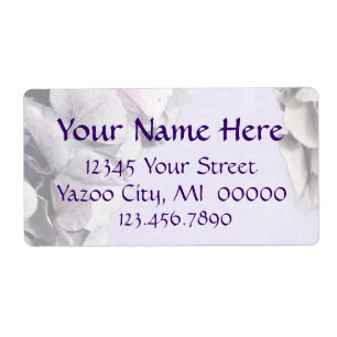 Light Lavender Hydrangea Large Address Labels