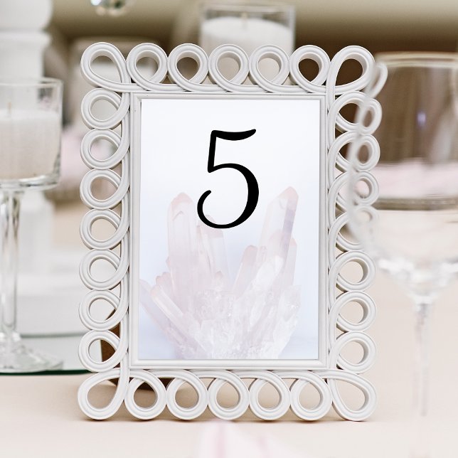 Light Lavender Purple Crystals Wedding Table Number (Creator Uploaded)