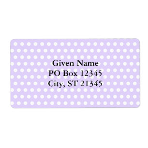 Light Lavender with White Polka Dots