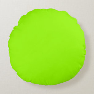 light Leaf yellow Green solid plain colour Custom Round Cushion