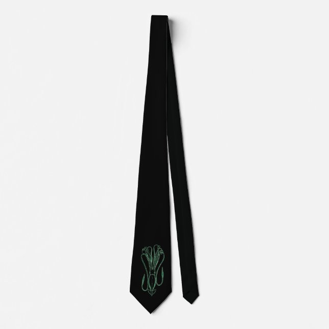 Light Letterpress Style Squid Tie (Front)