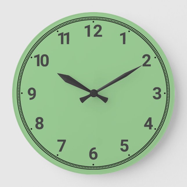 Light lime green large clock (Front)