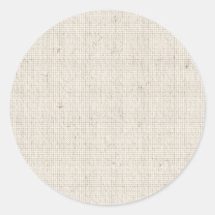 Light Linen Background Classic Round Sticker