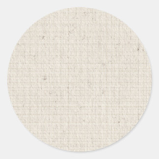 Light Linen Background Classic Round Sticker