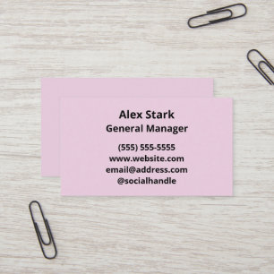 Light Lotus Pink Business Cards