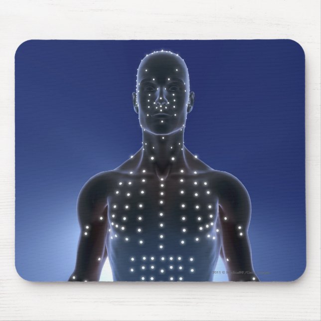 Light map of acupuncture points mouse pad (Front)
