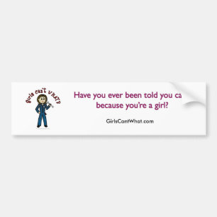 Light Mechanic Girl Bumper Sticker