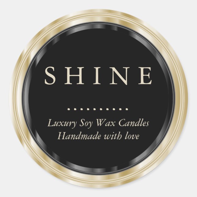 Light Metallic Gold and Black Labels (Front)