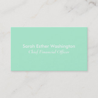 Light Mint Colour Business Card