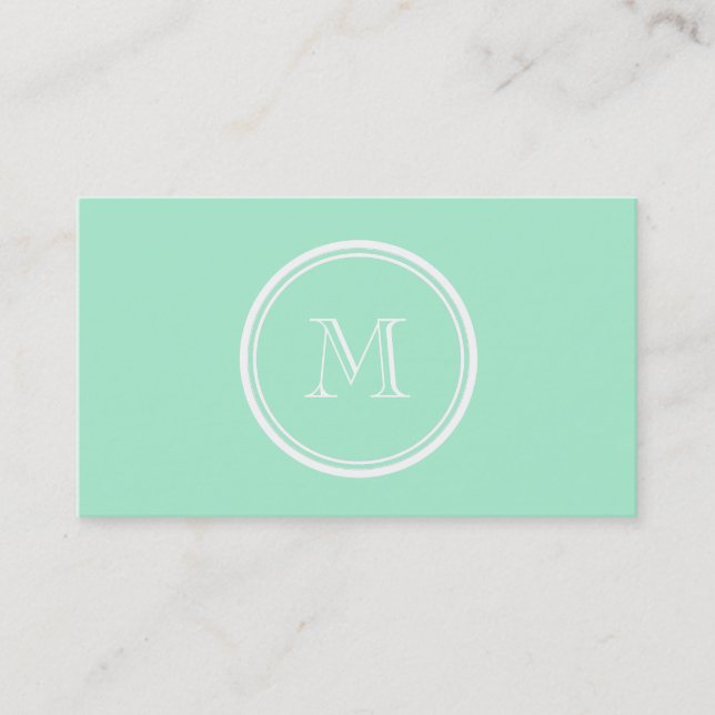 Light Mint Green High End Coloured Business Card (Front)