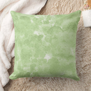 Light Mint Green Watercolor Splash Pattern Cushion
