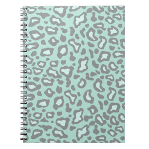 Light Mint Leopard Notebook
