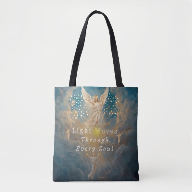 Light Moves Through Every Soul Tote Bag – Celestia (Front)
