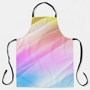 Light Multicolor, Rainbow cover with long lines. D Apron