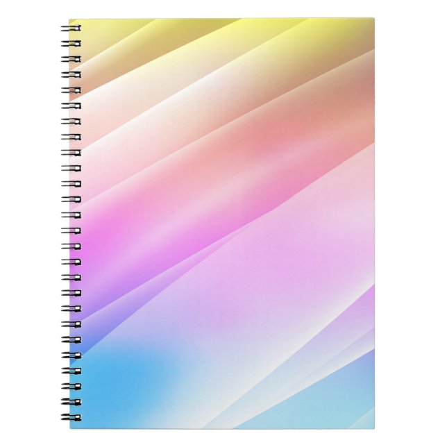 Light Multicolor, Rainbow cover with long lines. D Notebook (Front)