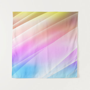 Light Multicolor, Rainbow cover with long lines. D Tapestry