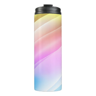 Light Multicolor, Rainbow cover with long lines. D Thermal Tumbler