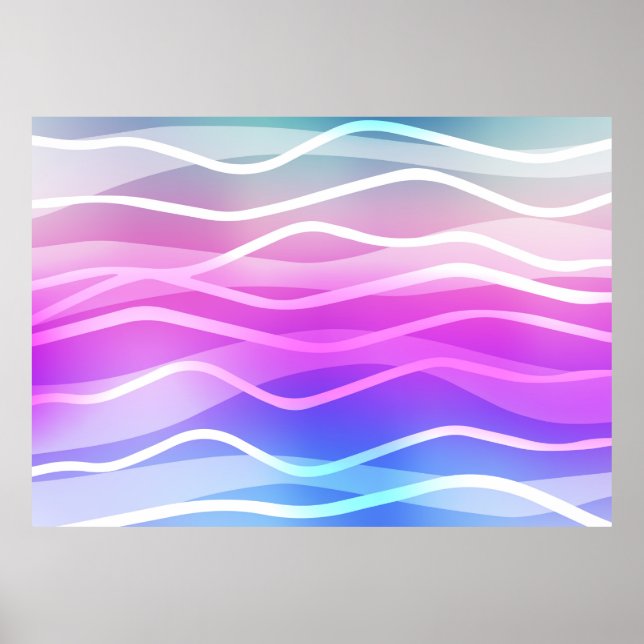 Light Multicolor, Rainbow layout with flat lines.  Poster (Front)