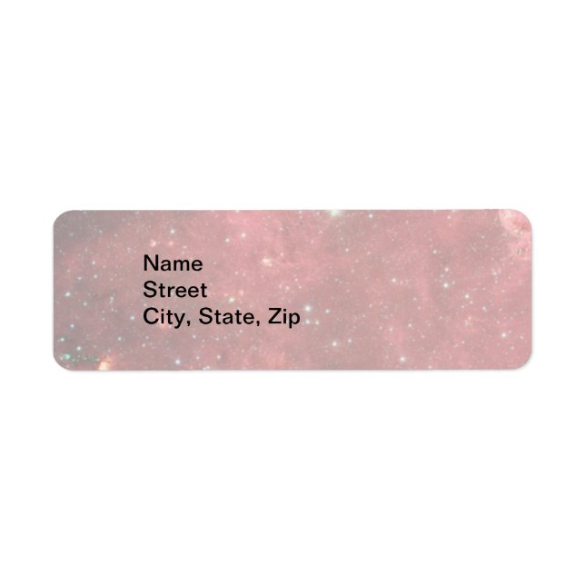 Light North America Nebula Infrared Return Address Label (Front)