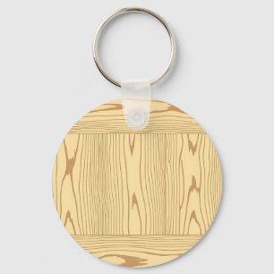 Light Oak Wood Grain Texture Minimalist Key Ring