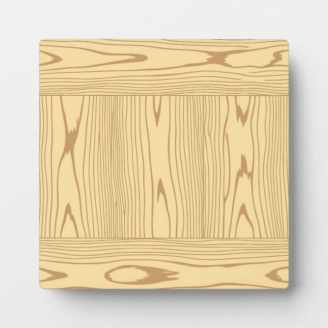 Light Oak Wood Grain Texture Minimalist Plaque (Front)
