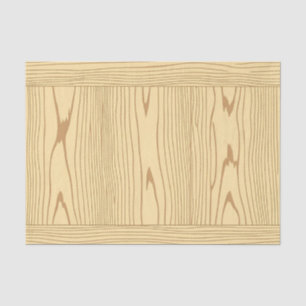 Light Oak Wood Grain Texture Minimalist Tissue Paper
