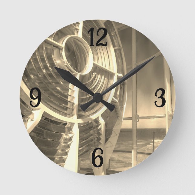 Light of a Lighthouse Round Clock (Front)