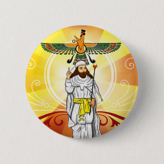 Light of Ahura Mazda 6 Cm Round Badge