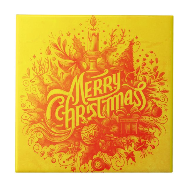 Light of Christmas  Ceramic Tile (Front)