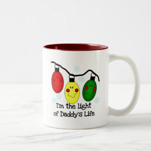 Light of Daddy's Life Holiday Tshirts and Gifts Two-Tone Coffee Mug