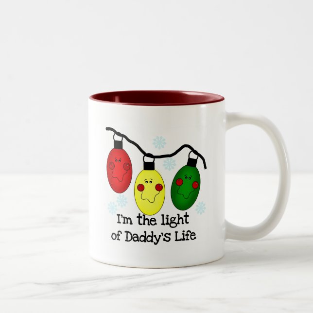 Light of Daddy's Life Holiday Tshirts and Gifts Two-Tone Coffee Mug (Right)