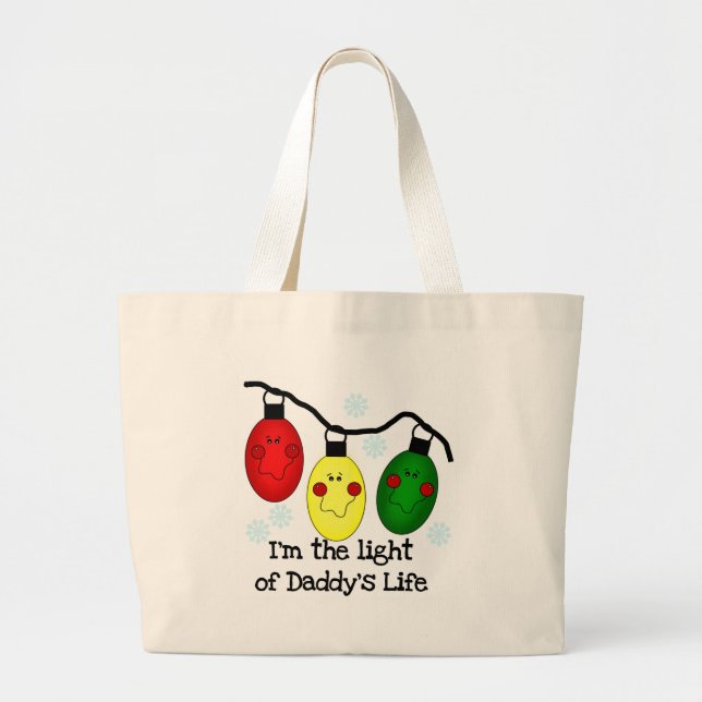 Light of Daddy's Life Large Tote Bag (Front)