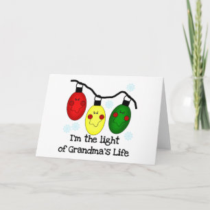 Light of Grandma's Life Holiday Tshirts and Gifts Card